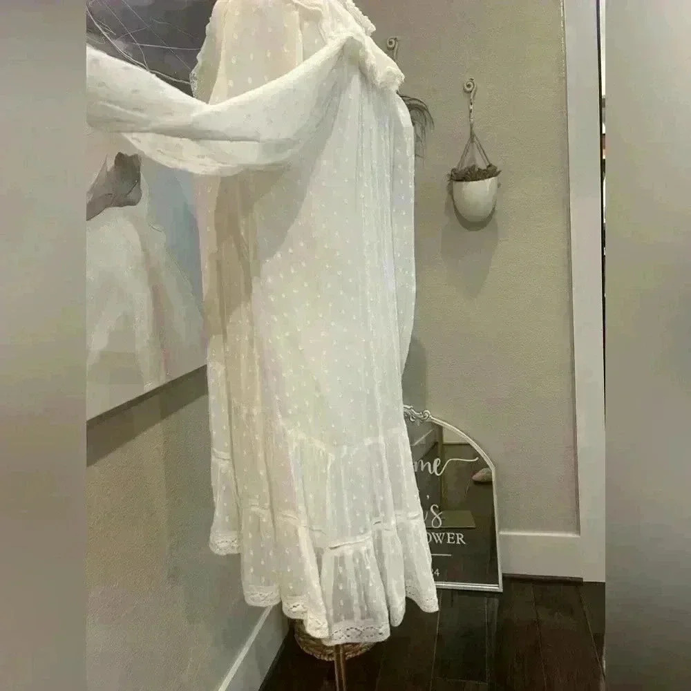 By Anthropologie Long-Sleeve V-Neck
Ruffled Tunic Dress Size Small - Picture 10 of 13